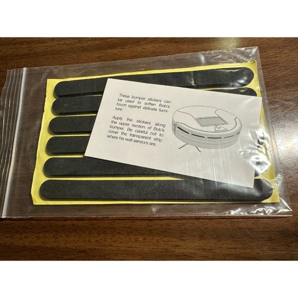 BobSweep Robot Vacuum Replacement Pet Hair Bumper Stickers Foam Black New - Picture 1 of 2